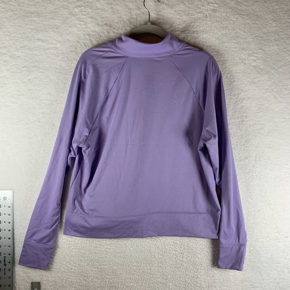 Alpine Design Top Womens Large Purple Polyester Stretch Zip Field Knit 7212 - Picture 7 of 9